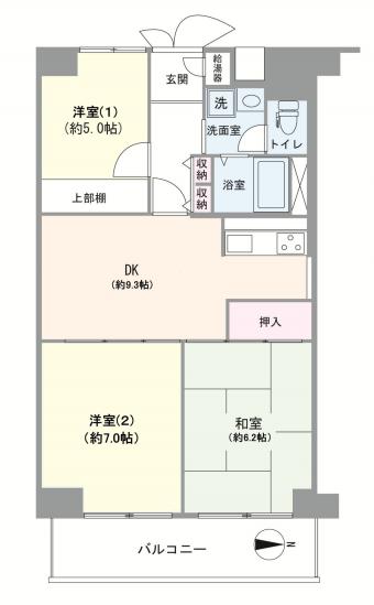 グリーンビューニュー川口-1-間取図(平面図)