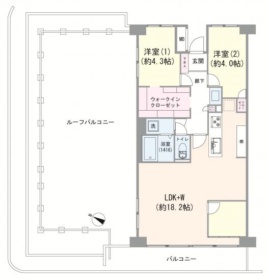 川口学園台スカイハイツ-1-間取図(平面図)