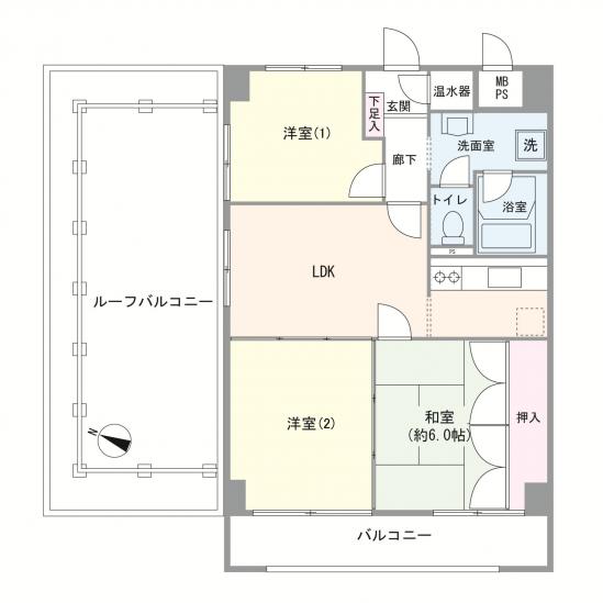 シャンボール第２西川口-1-間取図(平面図)