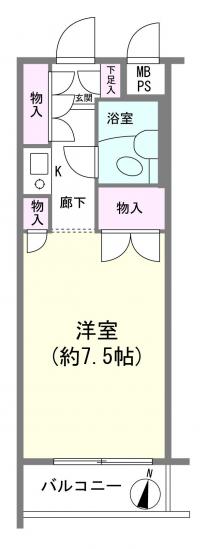 ワコーレ武蔵浦和-1-間取図(平面図)