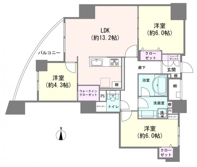 ドリームタワー　キュアレジデンス-1-間取図(平面図)