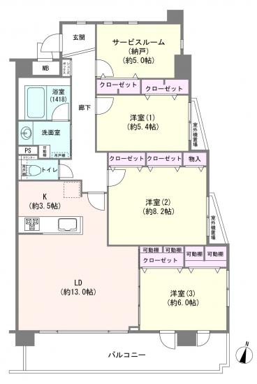 セレナハイム常盤公園-1-間取図(平面図)