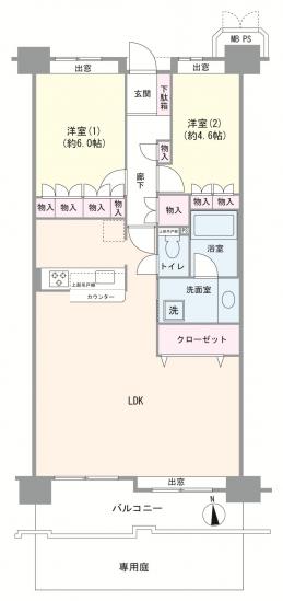 ハイラーク戸田公園-1-間取図(平面図)
