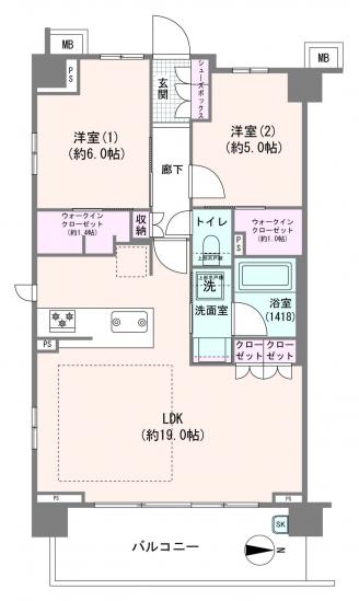 ガーラ・レジデンス川口西青木-1-間取図(平面図)