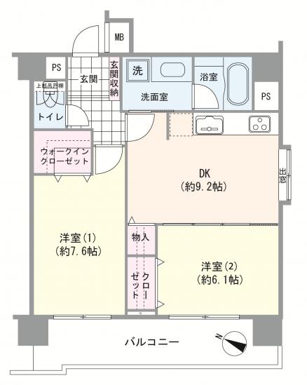 クラスタ浦和常盤町-1-間取図(平面図)