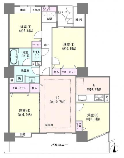 エルザタワー３２-1-間取図(平面図)