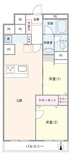 ウインザーハイム西川口-1-間取図(平面図)