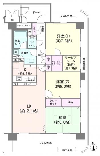 ルイシャトレ川口青木リバーパーク-1-間取図(平面図)