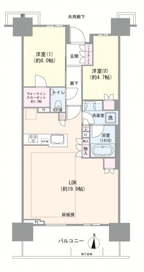 ザ・パークハウス川口本町-1-間取図(平面図)