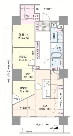 ブランズ川口元郷-1-間取図(平面図)