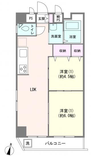 わらびマンション-1-間取図(平面図)