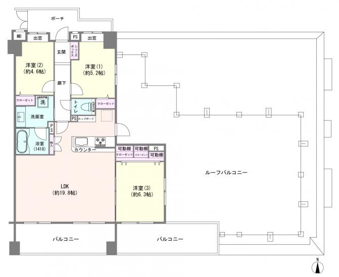 レクセル西川口-1-間取図(平面図)