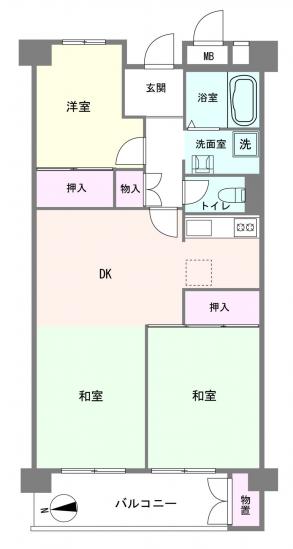 ドルミ西川口-1-間取図(平面図)