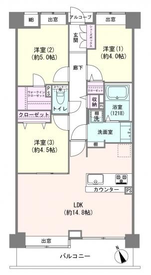 ルネ戸田公園駅前-1-間取図(平面図)