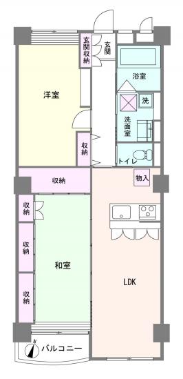 松栄上落合マンション-1-間取図(平面図)