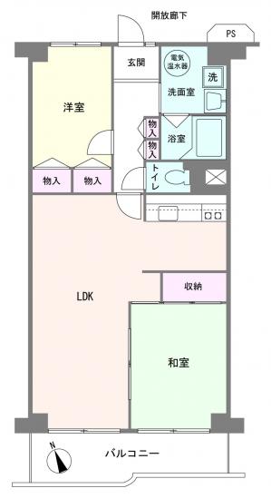 蕨サンハイツ-1-間取図(平面図)