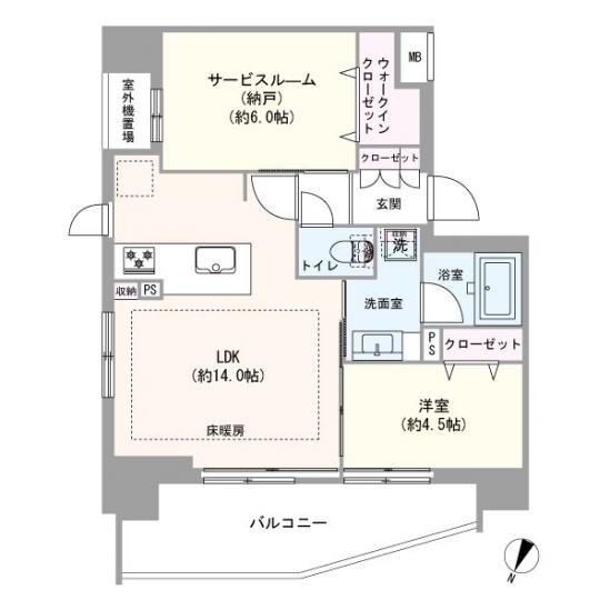イニシア川口-1-間取図(平面図)