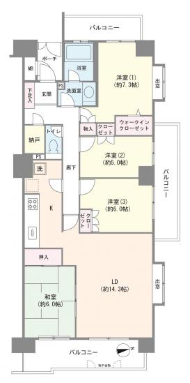 グレースコート戸田公園-1-間取図(平面図)