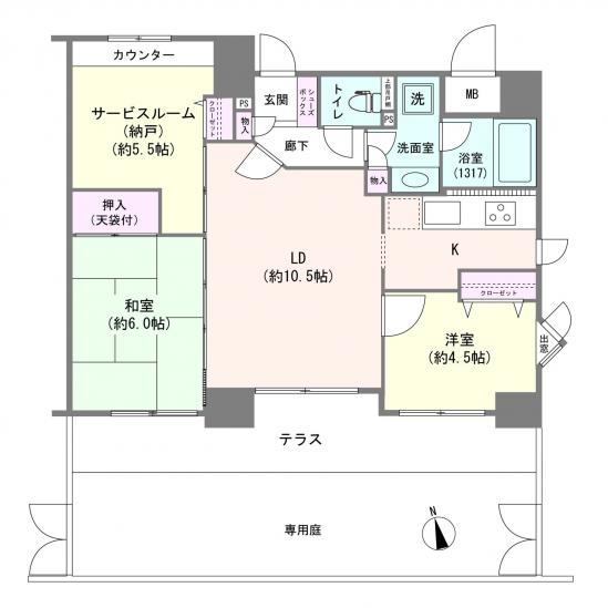 メディウス大宮-1-間取図(平面図)