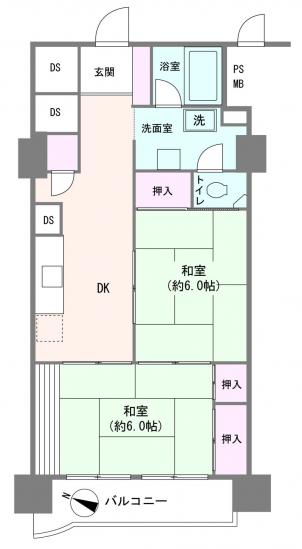 フドウ西川口ハイツ-1-間取図(平面図)
