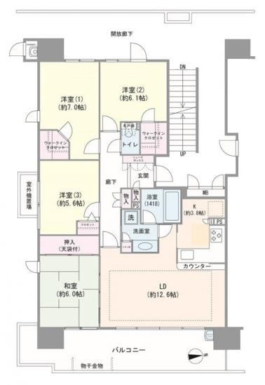 ルネ・アクシアム-1-間取図(平面図)