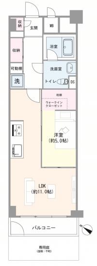 市川ファミリー第一マンション-1-間取図(平面図)