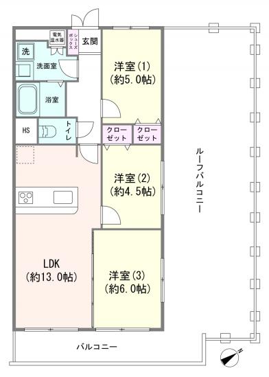 ソフトタウンニュー谷津遊園-1-間取図(平面図)