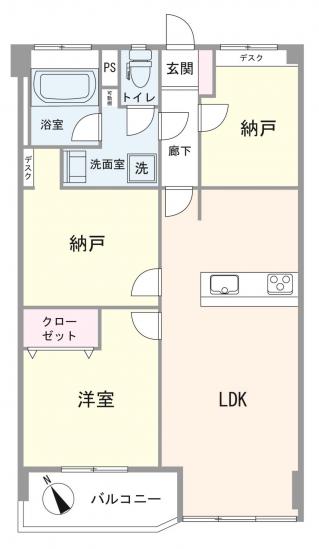 小栗原住宅１号棟-1-間取図(平面図)