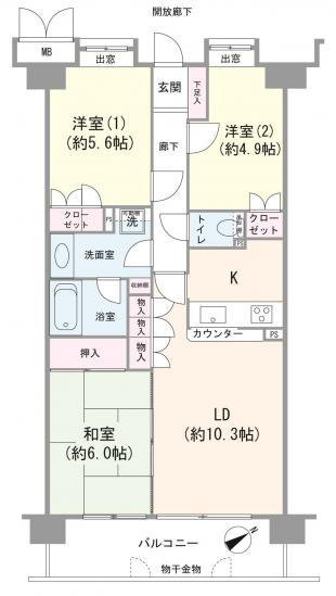 サンヴェール船橋東海神-1-間取図(平面図)