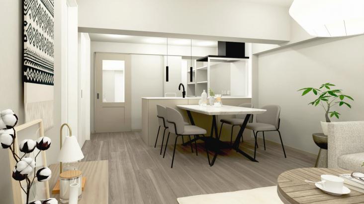 小栗原住宅２号棟-3-完成予想図(内観)