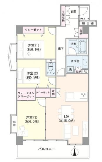 エクセレント千葉駅前タワー-1-間取図(平面図)