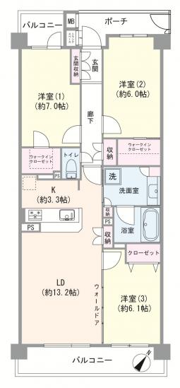 コスモ新浦安東京ベイ-1-間取図(平面図)