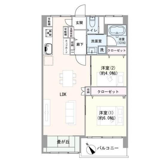 小栗原住宅　３号棟-1-間取図(平面図)