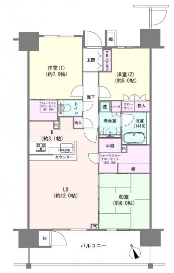 ウェリス習志野大久保-1-間取図(平面図)