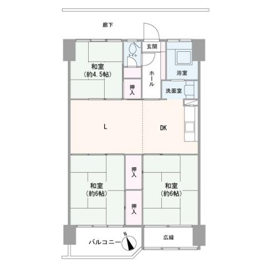 小栗原住宅　３号棟-1-間取図(平面図)