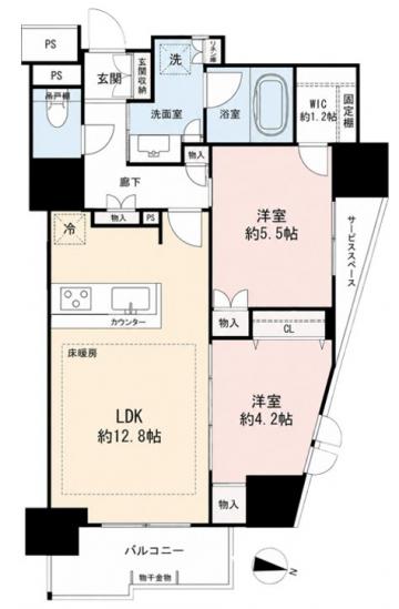 デュオヒルズ千葉中央-1-間取図(平面図)