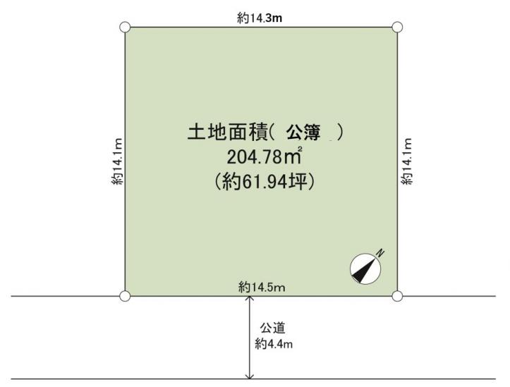 船橋市芝山四丁目土地（古家付）-1-区画図