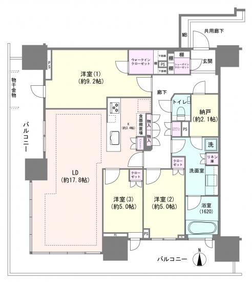 幕張ベイパーク　ミッドスクエアタワー-1-間取図(平面図)