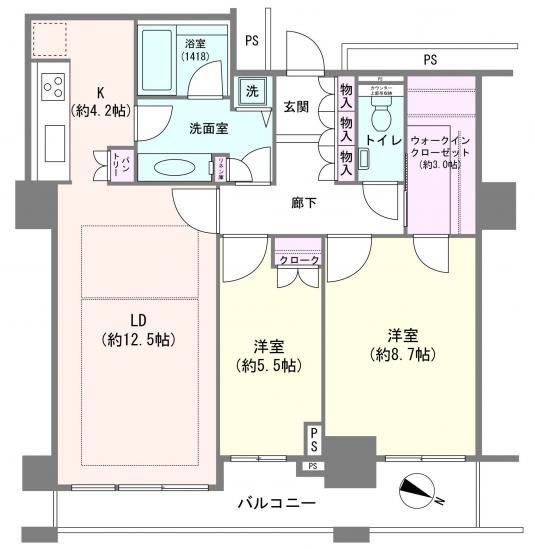 セントラルパーク・イースト幕張パークタワー-1-間取図(平面図)