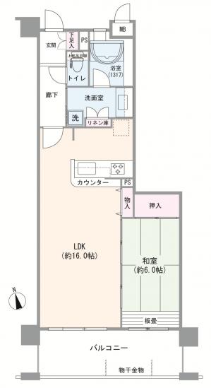 ロイヤルガーデン本八幡ブランシャトー-1-間取図(平面図)