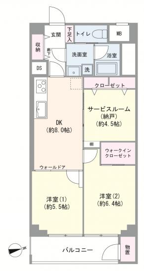 パークサイド船橋-1-間取図(平面図)
