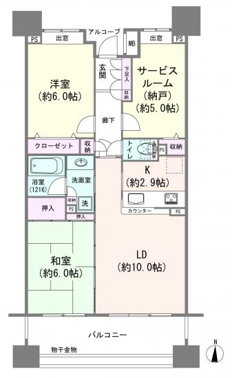クレストフォルム浦安ウイングステージ-1-間取図(平面図)