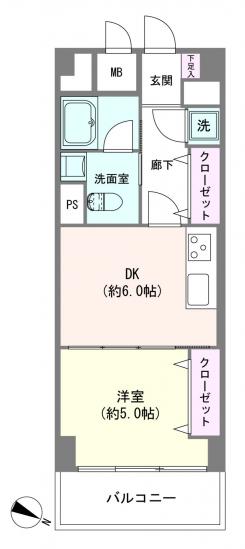 市川ファミリー第一マンション-1-間取図(平面図)