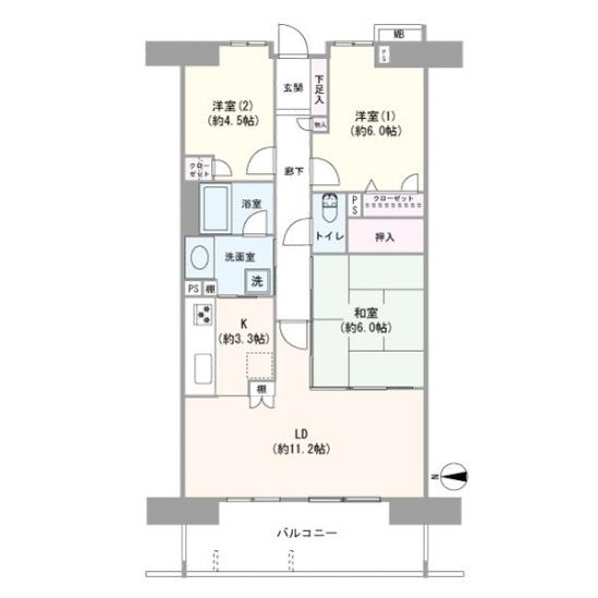 リーベスト東中山ステーションフロント-1-間取図(平面図)