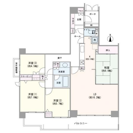 リーベスト東中山ステーションフロント-1-間取図(平面図)