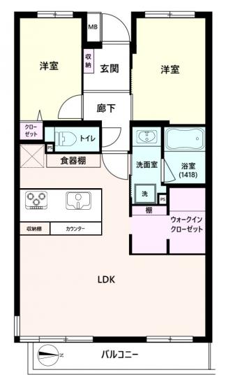 サンフォレスト砧-1-間取図(平面図)