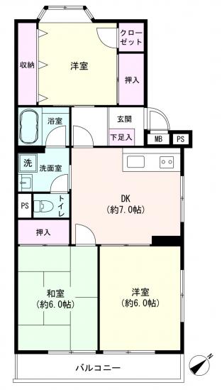 エンゼルハイム読売ランド-1-間取図(平面図)