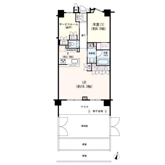 プレシス東村山-1-間取図(平面図)