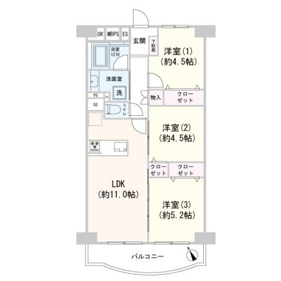 ヴェルドミール多摩川-1-間取図(平面図)