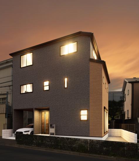 三鷹市大沢４丁目新築戸建-2-外観パース図